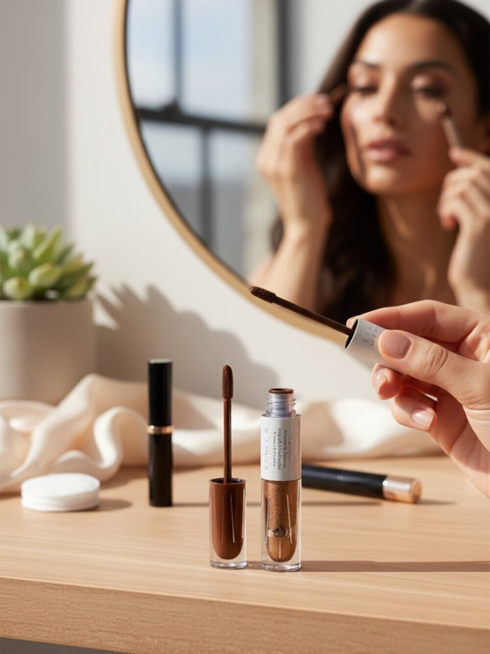BECCA Light Gleam Primer & Topper Liquid Eyeshadow .12 fl oz red star
